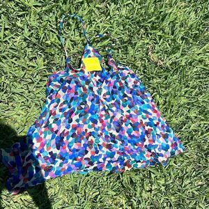 Aaron Ashe Size Small Colorful Tank Top - Beautiful 100% Silk Tank - Never Worn
